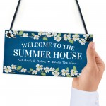 Welcome Signs For Summerhouse Hanging Wall Garden Plaque