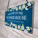 Welcome Signs For Summerhouse Hanging Wall Garden Plaque