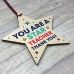 Teacher Gift Plaque Wood Star Thank You Teacher Gift Leaving