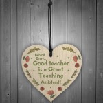 Great Teaching Assistant Gift Wood Heart Thank You Gift