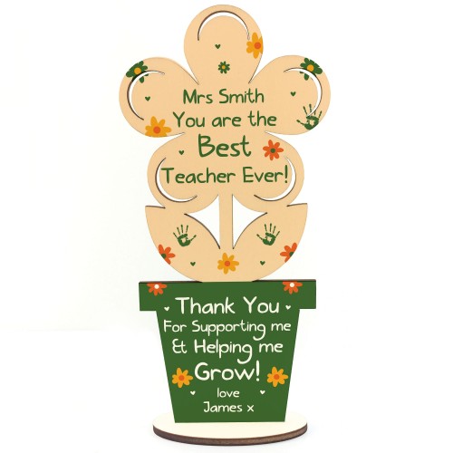 Best Teacher Gift Wooden Flower Thank You Gift For Teacher