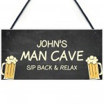Personalised Man Cave Sign Funny Bar Sign Hanging Wall Door Sign