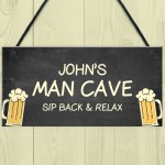 Personalised Man Cave Sign Funny Bar Sign Hanging Wall Door Sign