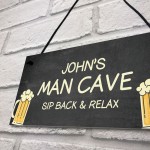 Personalised Man Cave Sign Funny Bar Sign Hanging Wall Door Sign