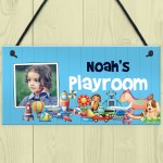 Personalised Playroom Sign Photo Gift Hanging Door Sign Daughter