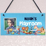 Personalised Playroom Sign Photo Gift Hanging Door Sign Daughter