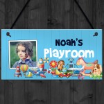 Personalised Playroom Sign Photo Gift Hanging Door Sign Daughter