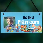 Personalised Playroom Sign Photo Gift Hanging Door Sign Daughter