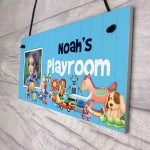 Personalised Playroom Sign Photo Gift Hanging Door Sign Daughter