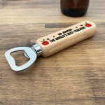 Personalised Best Teacher Gift Wood Bottle Opener Thank You