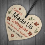 Chance Made Us Colleagues Gift Wood Heart Thank You Gift