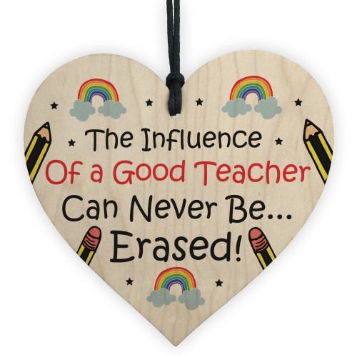 Gift For Teacher Leaving School Nursery Gift Wood Heart Thankyou