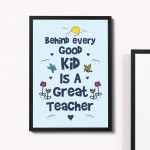 Teacher Print Framed Gift For Teacher Assistant Thank You Gift