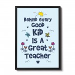 Teacher Print Framed Gift For Teacher Assistant Thank You Gift