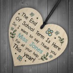 Teacher Poem Gift Personalised Wooden Heart Thank You Teacher