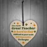 Handmade Great Teacher Gift Personalised Thank You Teacher Sign
