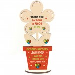 Thank You Gift For Nursery School Wooden Flower Personalised