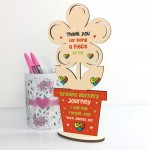 Thank You Gift For Nursery School Wooden Flower Personalised