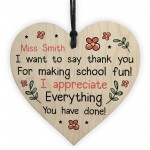 Teacher Teaching Assistant Gift Personalised Thank You Gift