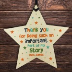 Handmade Teacher Gift Personalised Thank You Part Of My Story