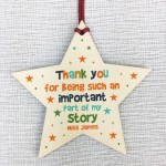 Handmade Teacher Gift Personalised Thank You Part Of My Story