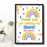 Cute Teacher Print Personalised Thank You Gift For Teacher 