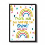 Cute Teacher Print Personalised Thank You Gift For Teacher 