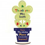 Thank You Wooden Flower Gift For Teacher Assistant Personalised