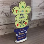 Thank You Wooden Flower Gift For Teacher Assistant Personalised