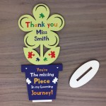 Thank You Wooden Flower Gift For Teacher Assistant Personalised