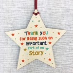 Thank You Gifts Wooden Star Plaque Thank You Gift For Leaving