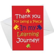 End of Term Thank You Card For Teacher Teaching Assistant Card