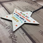 Wooden Star Plaque Thank You Gift For Techer Assistant Leaving