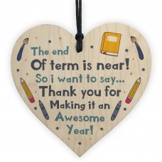 Teacher Gift Poem Hanging Heart Thank You Teacher Assistant Gift