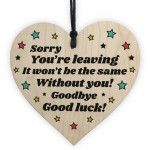 Colleague Leaving Work Gifts Wooden Heart Sign New Job Gifts