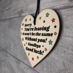 Colleague Leaving Work Gifts Wooden Heart Sign New Job Gifts