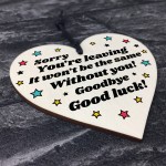 Colleague Leaving Work Gifts Wooden Heart Sign New Job Gifts