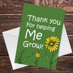 Thank You Card For Teacher Teaching Assistant Leaving School