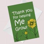 Thank You Card For Teacher Teaching Assistant Leaving School