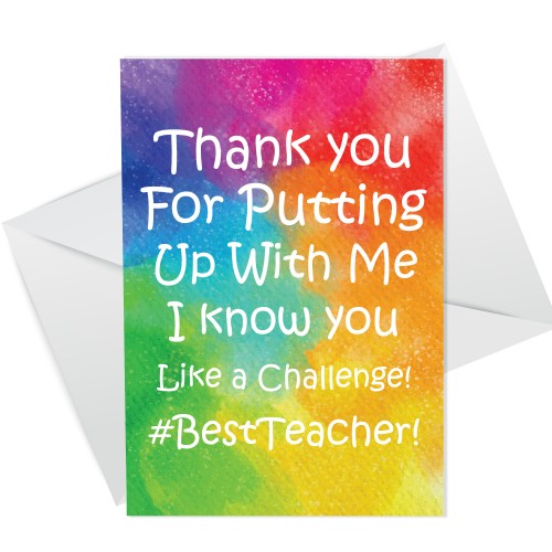Teacher Thank You Card Funny Leaving School Nursery Preschool