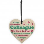 Colleague Leaving Job Gifts Co-Worker Novelty Wooden Heart Sign