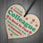 Colleague Leaving Job Gifts Co-Worker Novelty Wooden Heart Sign