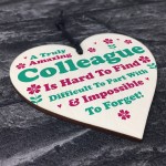 Colleague Leaving Job Gifts Co-Worker Novelty Wooden Heart Sign