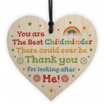 Thank You Childminder Gift Wood Heart Leaving Nursery Teacher