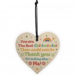 Thank You Childminder Gift Wood Heart Leaving Nursery Teacher