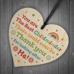 Thank You Childminder Gift Wood Heart Leaving Nursery Teacher