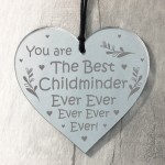 Best Childminder Ever Thank You Gift Mirror Heart Leaving Gift