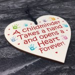 Childminder Thank You Gift Wood Hanging Heart Teacher Friendship