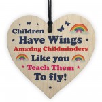 Thank You Gift For Childminder Hanging Heart Friend Friendship