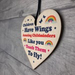 Thank You Gift For Childminder Hanging Heart Friend Friendship